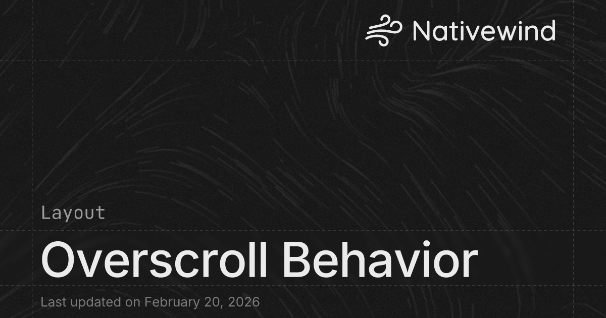 Overscroll Behavior
