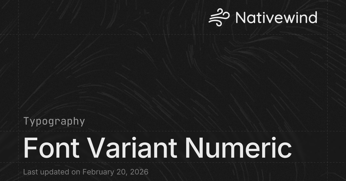 Font Variant Numeric