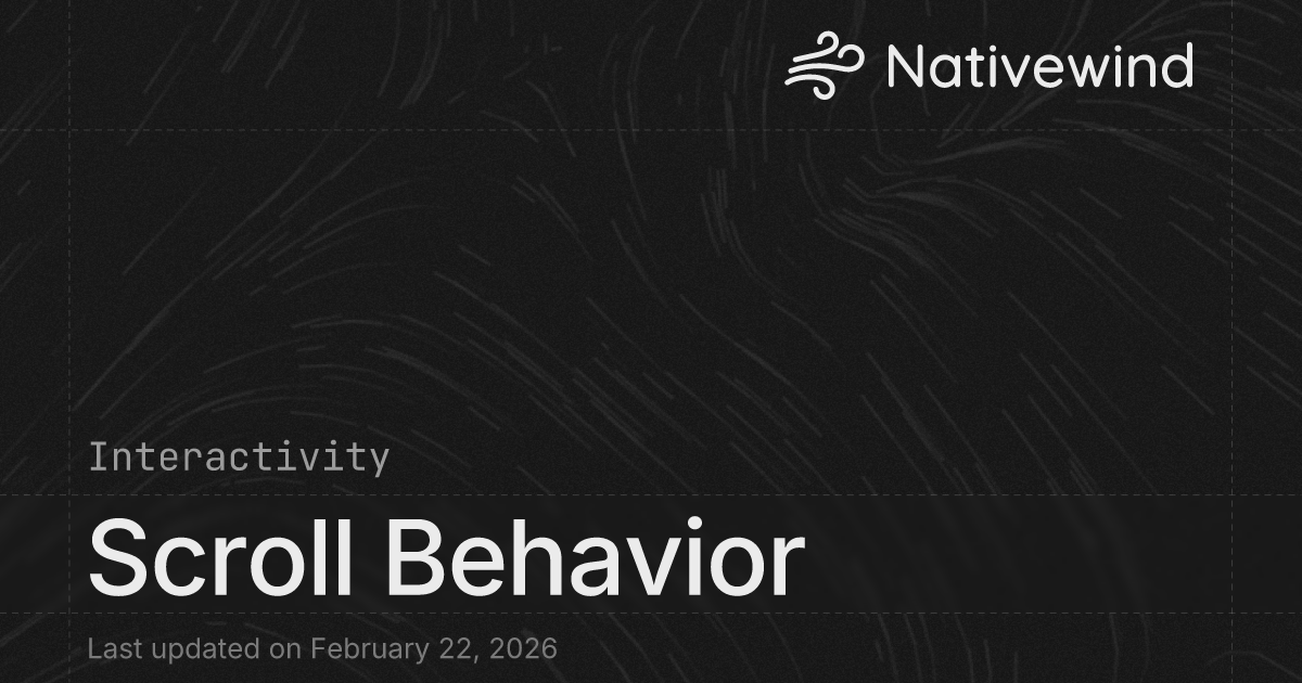 Scroll Behavior