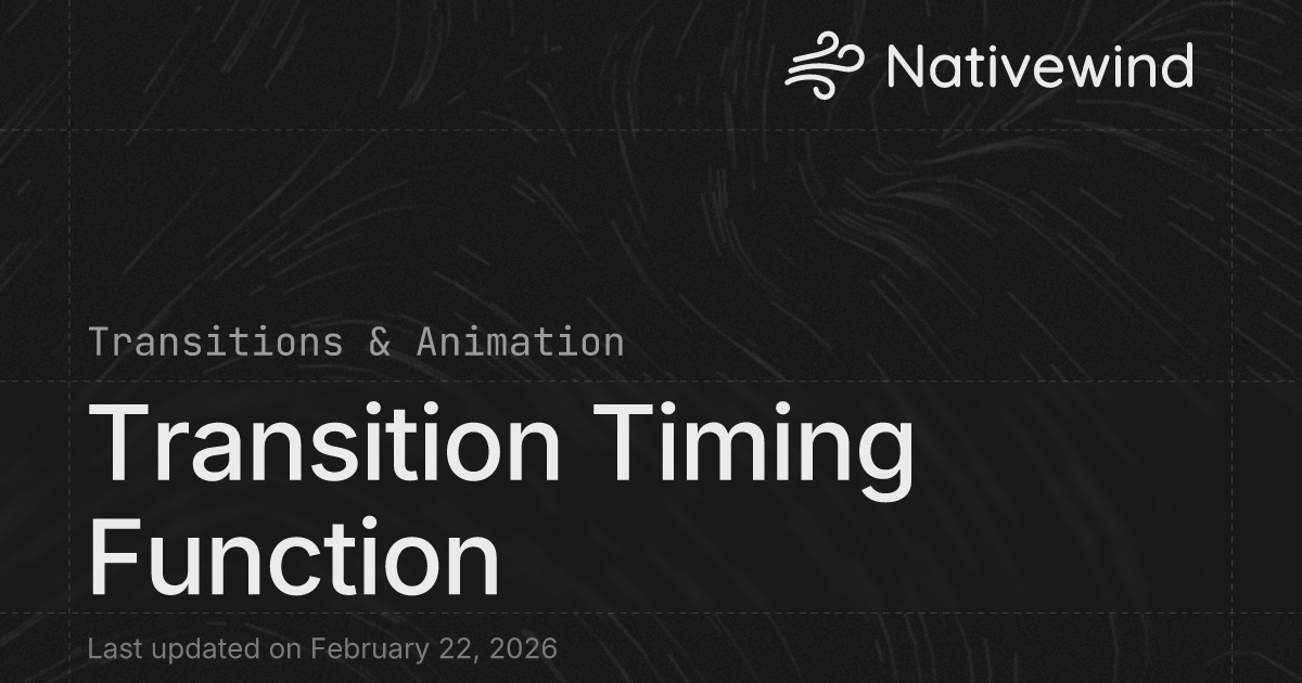 Transition Timing Function